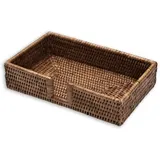 Caspari HG01 Halter für Gästetuch-Servietten, Rattan und Korb, braun, 32 x 40cm