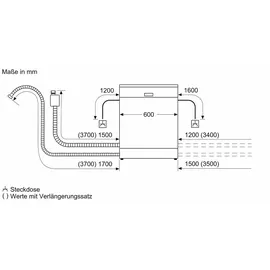 Siemens iQ300 SN53HS62BE Einbau-Geschirrspüler integriert 60 cm