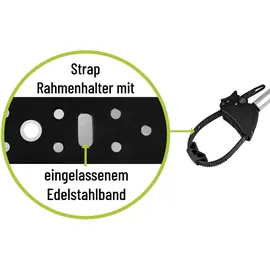 Eufab Strap Rahmenhalter lang Ø 25 + 30 mm