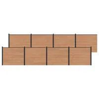 vidaXL Zaunlatte 8 pcs  Braun/Aluminium