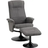 Homcom - Relaxsessel mit Hocker Drehbarer Fernsehsessel mit Liegefunktion, TV-Sessel bis 150 kg belastbar, Liegesessel für Wohnzimmer, Schlafzimmer,