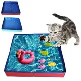 Faltbares Hundepool Schwimmbecken, Quadratische Hunde Planschbecken, Nicht Aufblasbares Hundeplanschbecken, Hundebadewanne Aus PVC, Platzsparende Badewanne Für Welpen, Katzen Und Andere Tiere