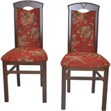 HOFMANN LIVING AND MORE Esszimmerstuhl, (Set), 2 St., Webstoff-Polyester, rot