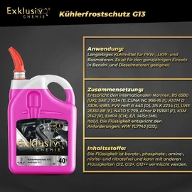 Exklusiv Chemie G13 Kühlerfrostschutz Violett 5 l