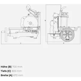 Berkel Tribute Schwarz Schwungrad-Aufschnittmaschine