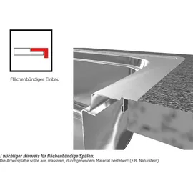 Franke Argos AGX 211-100 Edelstahl + Druckknopfventil