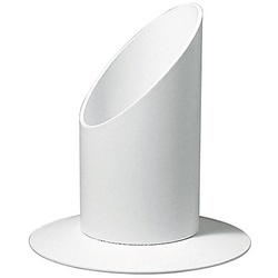 Kerzenhalter weiß, Metall, 4 cm Ø