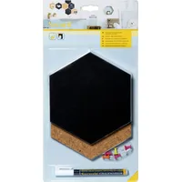 Securit Kreide-/Korktafel-Set 2 St. Hexagon