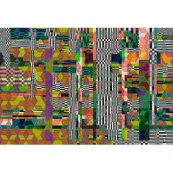 Fototapete LIVING WALLS "Walls by Patel Mirage", bunt (bunt, grün), B:4,00m L:2,7m, Vlies, Tapeten, Vlies, Wand