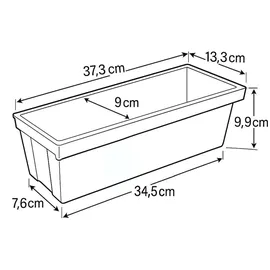 Buri 37,3 x 13,3 x 9,9 cm Hellgrün
