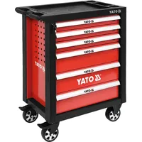 Yato Szafka warsztatowa 6-szuflad 55299 - Schwarz, Rot