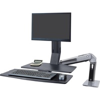 Ergotron WorkFit-A Single Steh-Sitz-Arbeitsplatz mit abgesenkter Tastaturablage