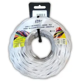 EDM Rolle Geflochtenes Textilkabel 3x2.5 Mm 5 M - White - One Size