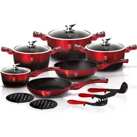 Berlinger Haus BerlingerHaus 15-teiliges Granit Kochtopfset Topfset Metallic Burgundy
