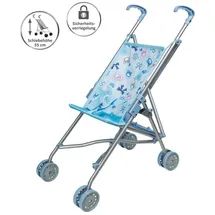 IDENA Puppenbuggy Bärchen Motiv blau