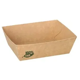 Papstar Snacktrays Pappe 80 St. 7,5 x 28,5 x 3 cm Braun