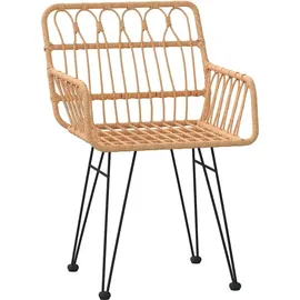 vidaXL Garten Essgruppe 3 pcs Braun Poly Rattan