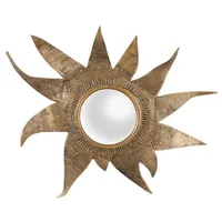 Casa Padrino Designer Konvexspiegel Vintage Messing 83 x 9