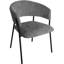 4er-Set Elsa | Bistro Stuhl | Grau | Stoff/Textil