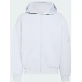 adidas SOFT LUX Full-Zip Hoodie Sweatshirt, Light Grey Heather