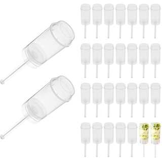 Yililay Kuchen Pop Behälter, 30pcs Push up Kuchenschütze runde Form klarer Kuchenhalter Push Cake Halter für Eisdessert