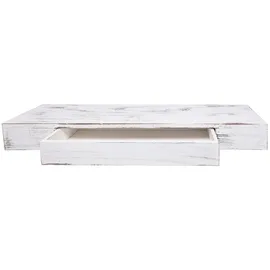 berlinlodge Wandregal 80 x 25 x 8 cm Weiß