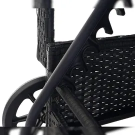 Mendler Carrara Sonnenliege 197 x 71 x 108 cm anthrazit/beige inkl. Rollen