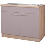 wiho Küchen Spülenschrank »Montana«, 100 cm breit, braun