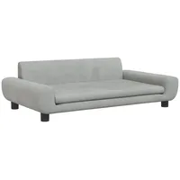 vidaXL Kindersofa Hellgrau 100x54x33 cm Samt