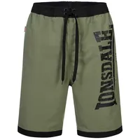 Lonsdale Herren Beachshorts, Black/Olive, XL