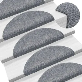 vidaXL Stufenmatte 56 x 17 cm Hellgrau