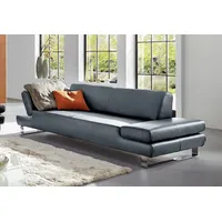 3-Sitzer W.SCHILLIG "taboo Designsofa mit hohem Sitzkomfort, Breite 232cm, Sitztiefe 59cm", blau (blau z69), B:232cm H:76cm T:91cm, Flachgewebe S22 (100% Polyester);Stoff S37 (100% Polyester): Luxus-Microfaser in Lederoptik;Longlife Xtra-Leder Z59: Glattleder mit modischer Prägung. Hautstärke 0, 9 - 1, 1 mm;Longlife Xtra-Leder Z69: Das feinnarbige, gedeckte Softleder Z69 besticht durch seine außergewöhnliche Weichheit im trendigen »Vintage-Look«, Hautstärke 0, 9 - 1, 1 mm, Sofas, mit Normaltiefe, inklusive