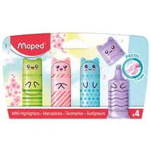 Maped Textmarker PASTELL MINI 4 St. Lindgrün/Rose/Hellblau/Flieder