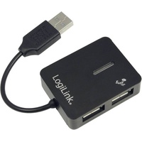 Logilink UA0139 4 Port USB 2.0-Hub Schwarz