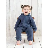 Organicera Baby Kapuzen-Strampler in Indigo Melange | Gr.: 18-24 MONATE