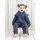Organicera Baby Kapuzen-Strampler in Indigo Melange | Gr.: 18-24 MONATE