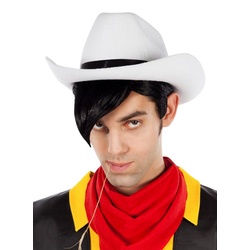 Maskworld Kostüm Lucky Luke Cowboyhut, Der passende Cowboyhut für große Westernhelden – original lizenziert weiß