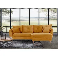 Ecksofa GUTMANN FACTORY Sofas Gr. B/H/T: 210cm x 70cm x 156cm, Samtoptik, gelb