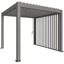 Biohort Lamellenseitenwand zu Pergola 10 x 235 x 272 cm Quarzgrau-Metallic