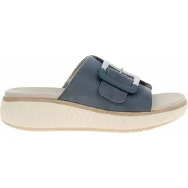 Jana Damen Pantoletten mit Schnalle Vegan, Blau (Denim), 37 EU