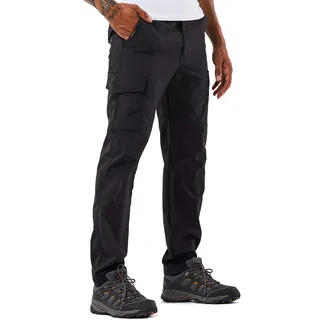 Herren Outdoor Wanderhose Leichte und Dicke Fleece Cargo Klettern Camping Ski Hose - Schwarz - X-Groß - XL