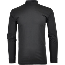 RAGMAN Herren Stehkragen-Pullover - Langarm Basic Stehkragen Regular, Single Jersey, einfarbig Schwarz XL