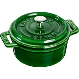 Staub Cocotte 10 cm rund basilikumgrün