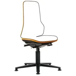 Basis-Stuhl NEON mit Synchrontechnik und Gleiter, orange