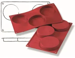 SCHNEIDER Silikon-Backform, Biskuit, rot 115036 , Höhe: 20 mm, Ø 103 mm