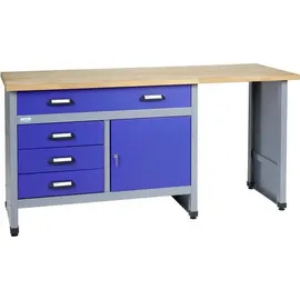KÜPPER 12037 Werkbank ultramarinblau (B x H x T) 1700 x 840 x 600mm