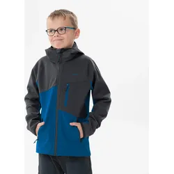 Softshelljacke Kinder Gr. 122–170 Wandern - MH900 blau/grau graphitgrau|berlinerblau 123-130cm 7-8J