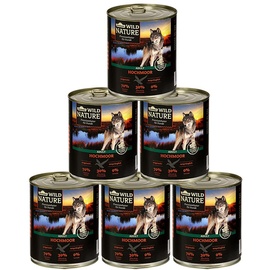 Dehner Wild Nature Nassfutter getreidefrei / zuckerfrei, für Hunde, Ente, 6 x 800 g Dose (4.8 kg)