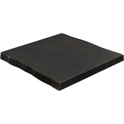 PERU | Gastro Tischplatte Baumkante | 100 x 100 cm | 6cm | Quadratisch | Schwarz