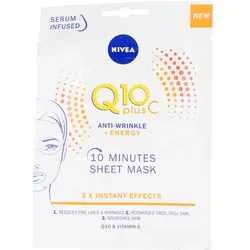NIVEA Q10+ Vitamin C Anti-falten+energetisierende Gesichtsmaske 1 Stk Anti-Aging Masken   Damen 